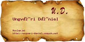 Ungvári Dániel névjegykártya